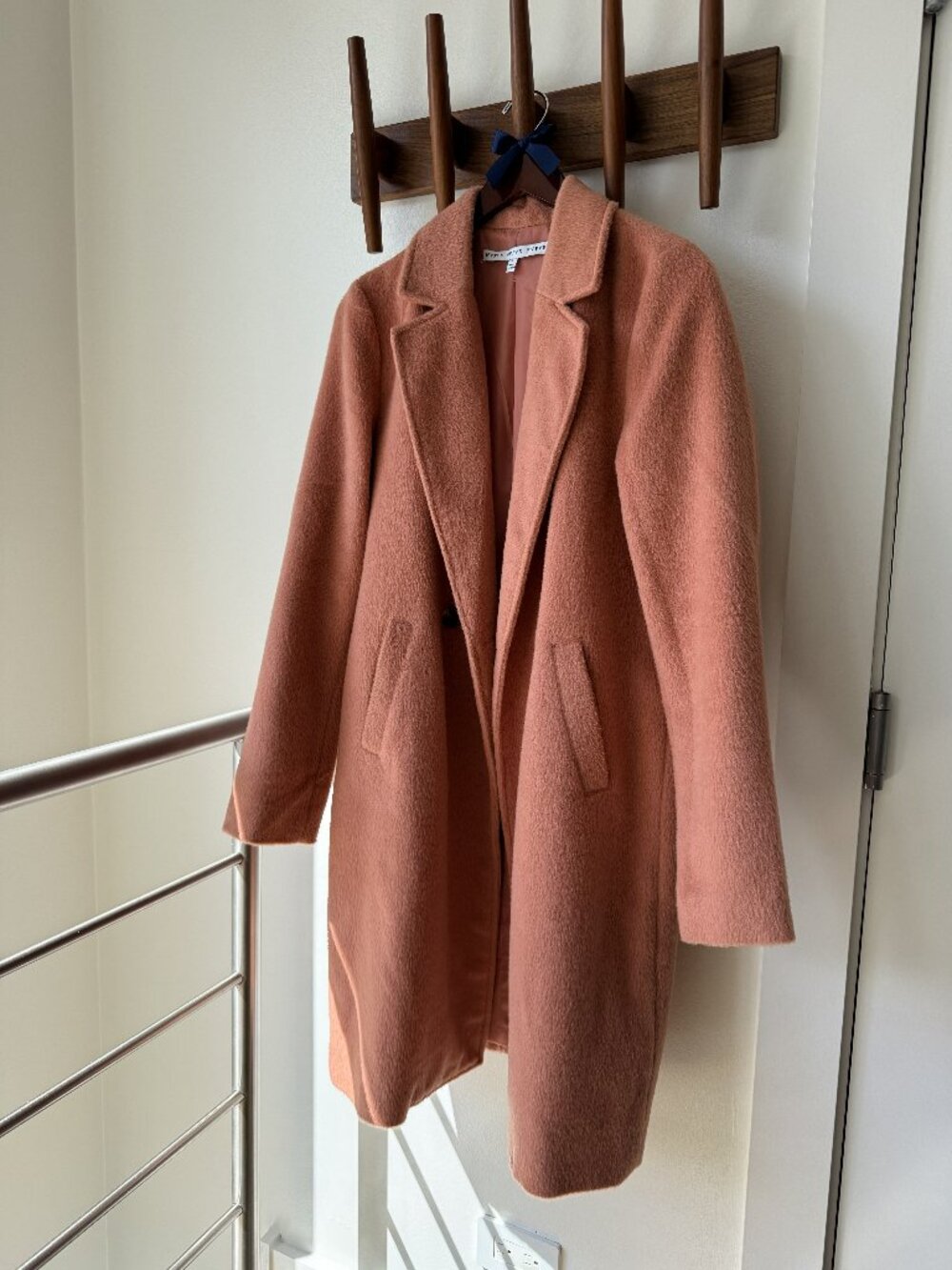 Creamsicle Knee Length Pea Coat